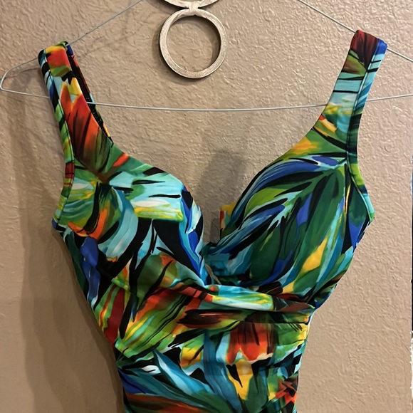 Miraclesuit Tropical Sanibel One Piece Swimsuit Size 16 - Picture 3 of 5